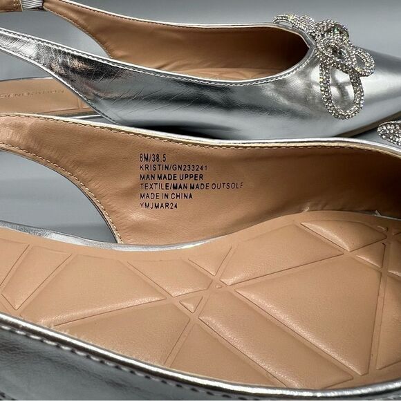 BCBGeneration Kristin Pointed Toe Rhinestone Bow Detail Slingback Mule - Picture 4 of 5